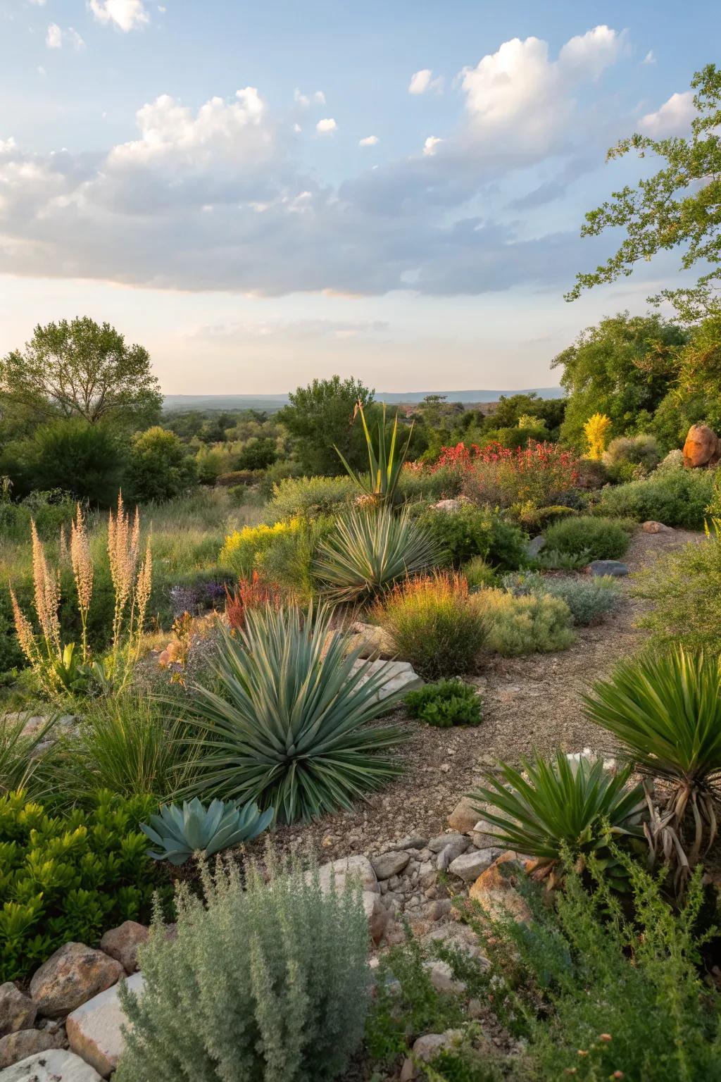 Combining different plant textures creates visual interest.