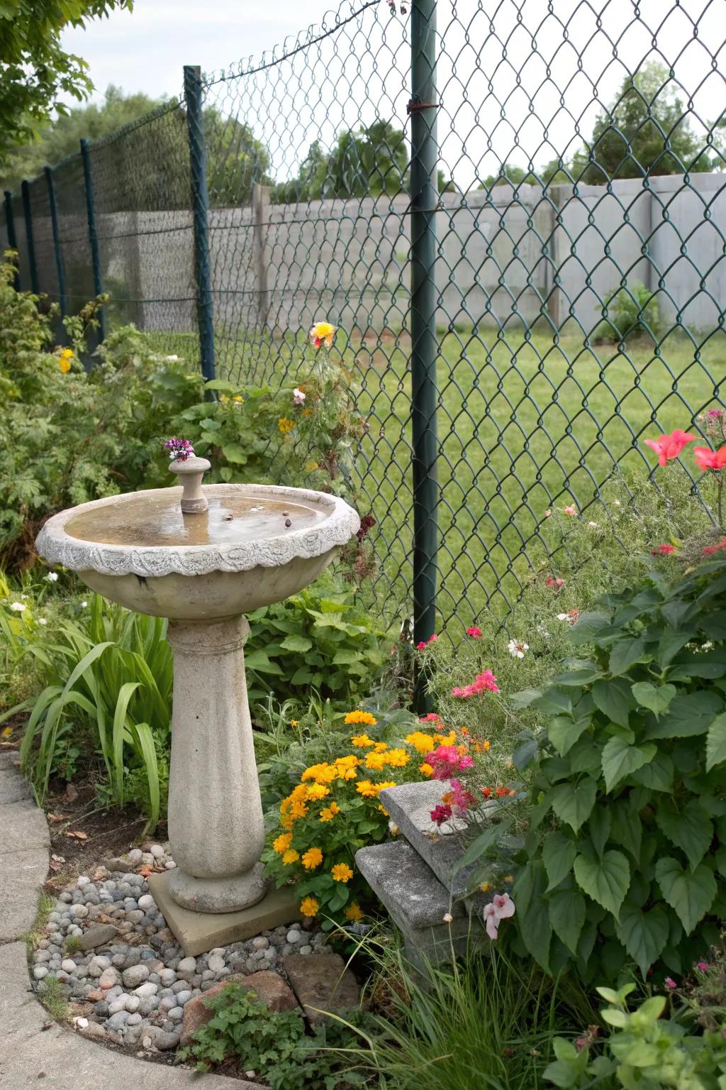 Garden accessories enhance the charm of your fence.