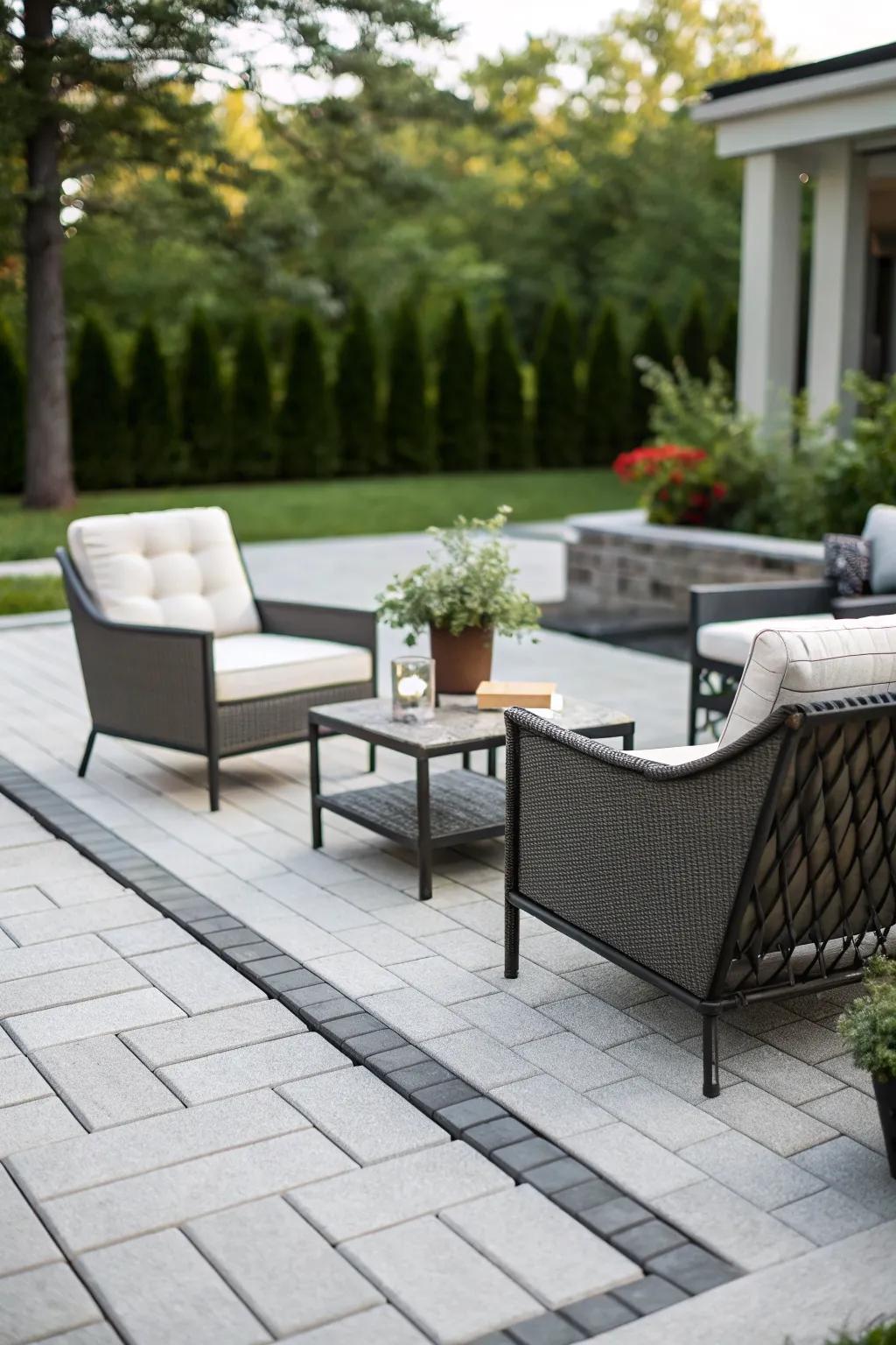 Cinder blocks provide a modern touch to any patio design.