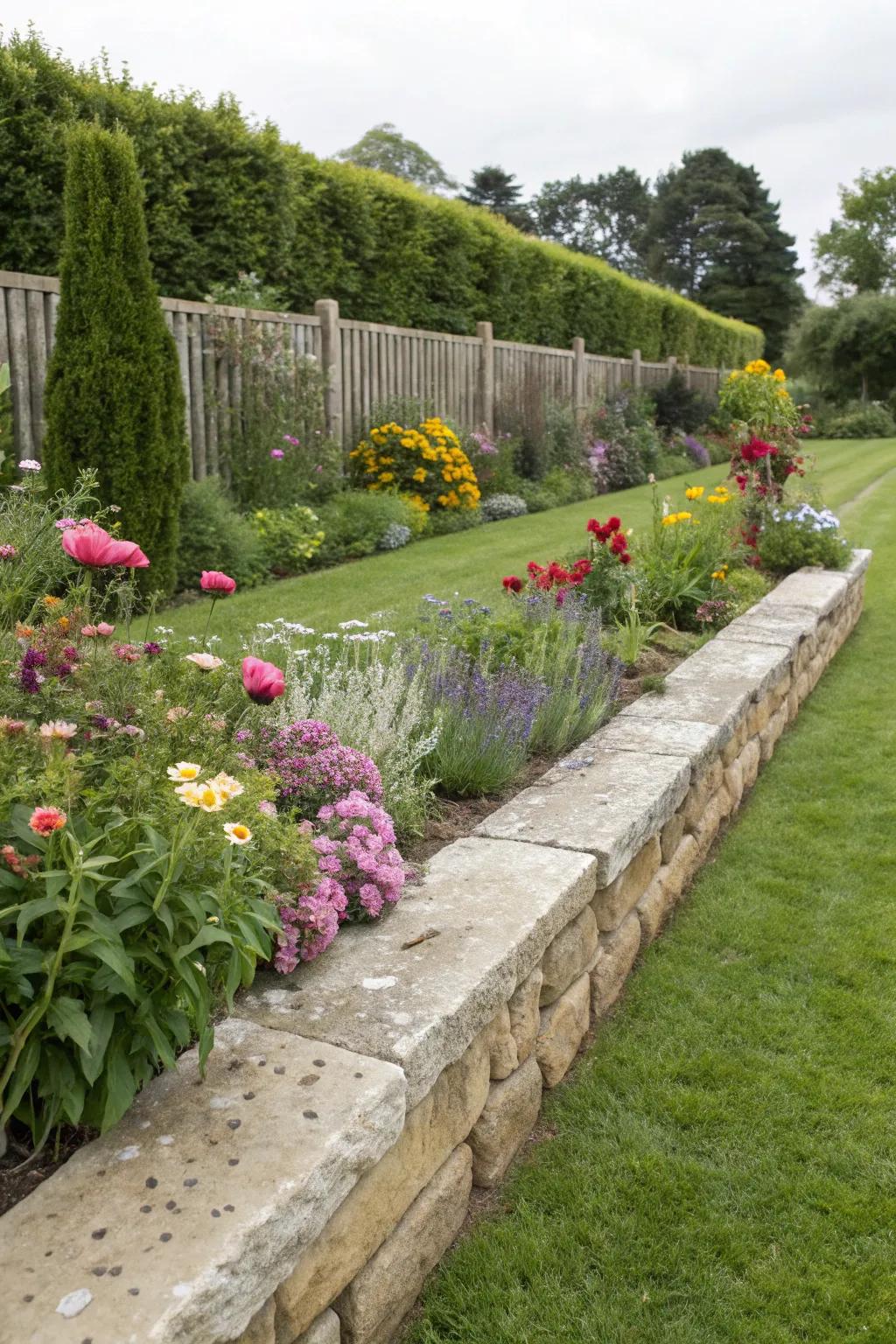 Define your garden spaces with creative edging.