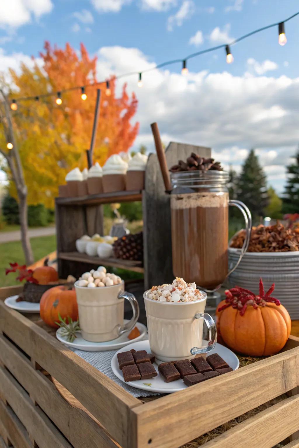 Warm up with a customizable hot chocolate bar.