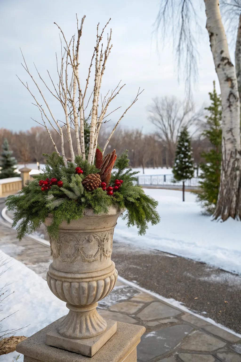 Twigs add height and elegance.