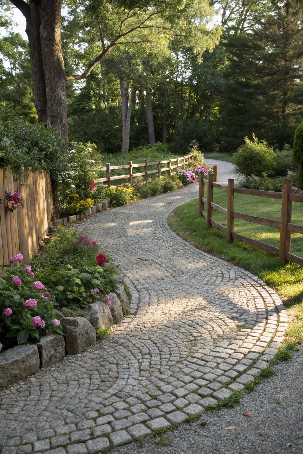 Crushed stone driveways are both practical and picturesque.