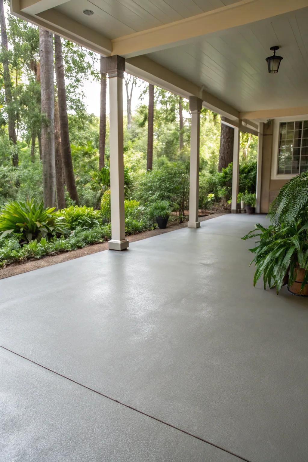 A cozy covered patio perfect for rainy days.