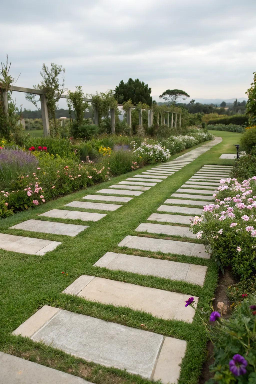 A seamless blend of concrete and greenery.