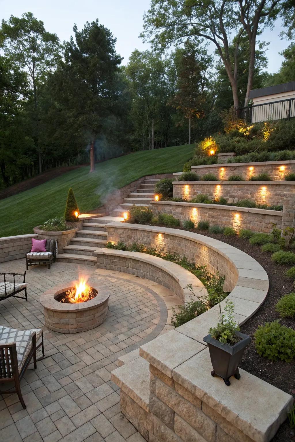 Multi-level designs offer depth and create distinct seating zones.
