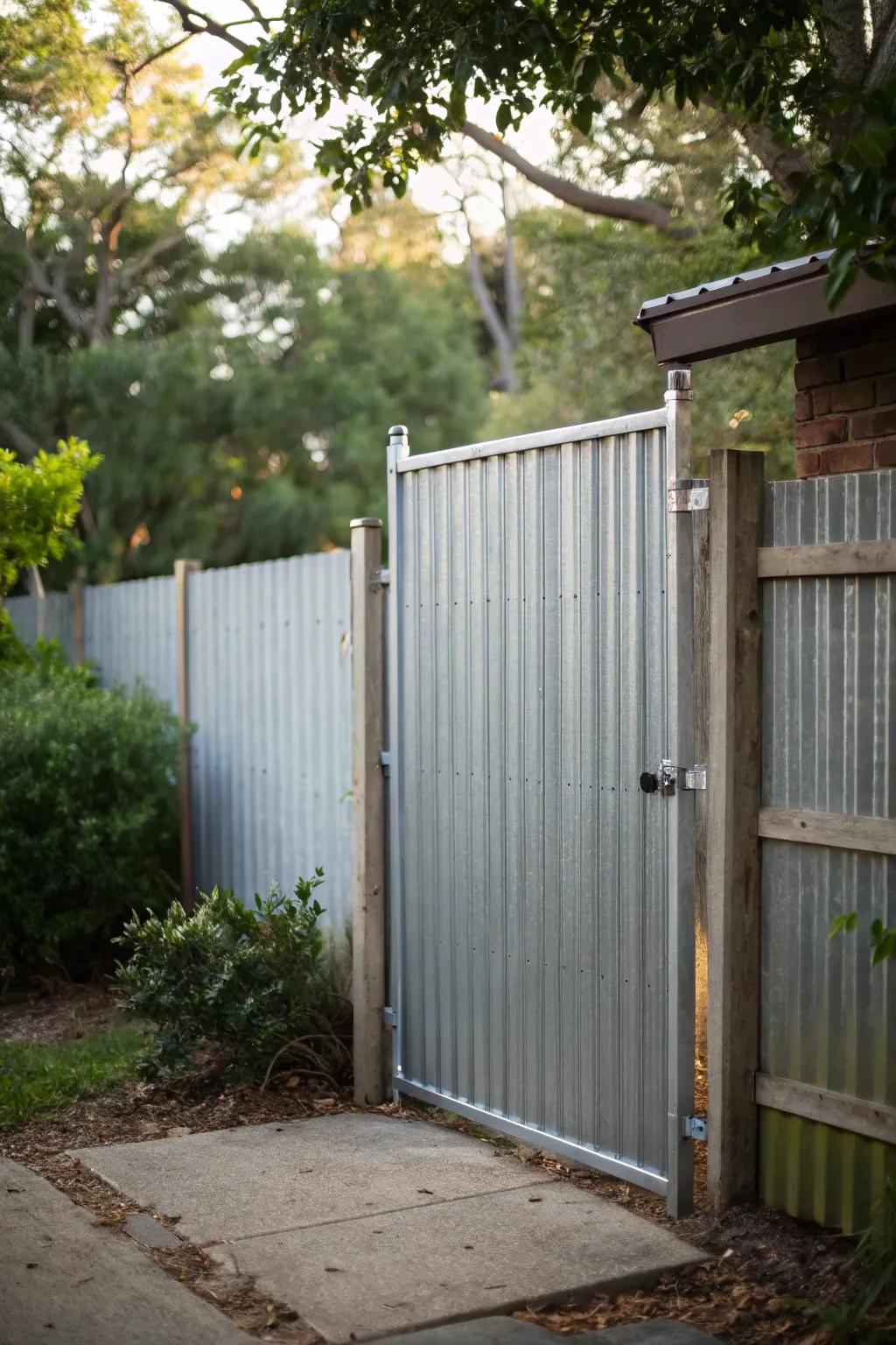 A tall gate that ensures privacy without sacrificing style.