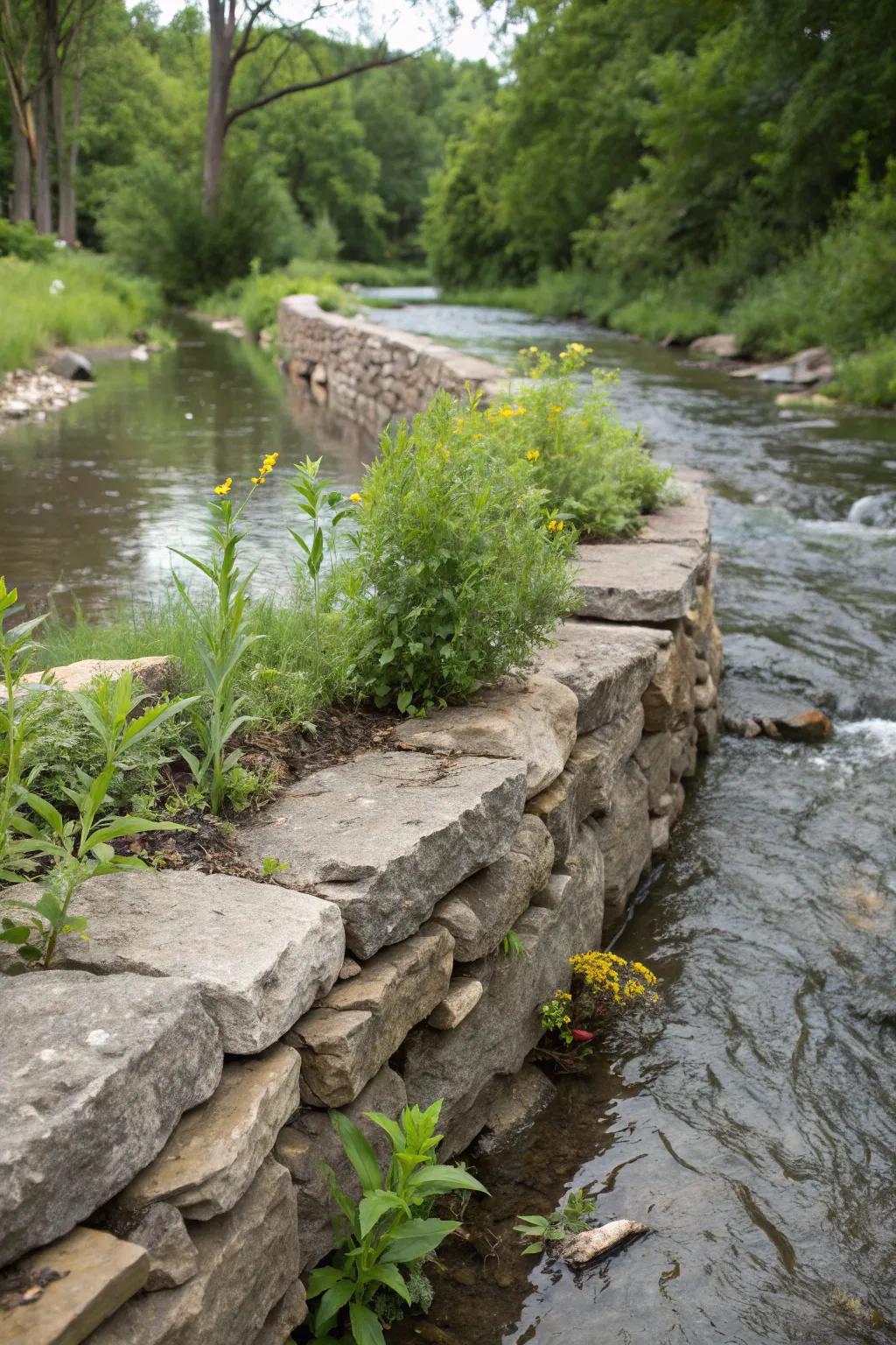 Native plants enhance the natural beauty and ecosystem.
