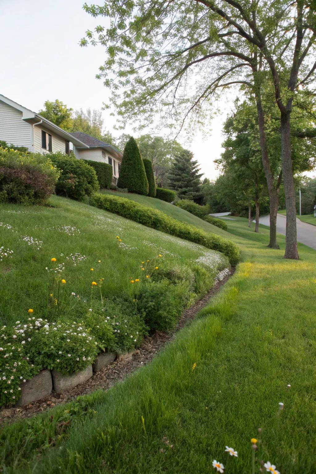 Elevation adds depth and interest to your berm.
