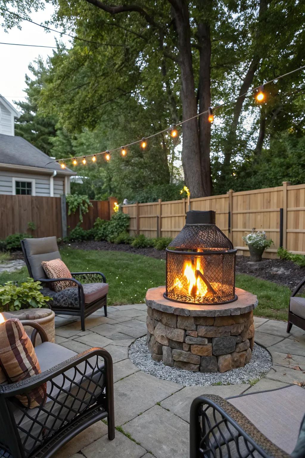 Mixed-material designs create a harmonious outdoor aesthetic.