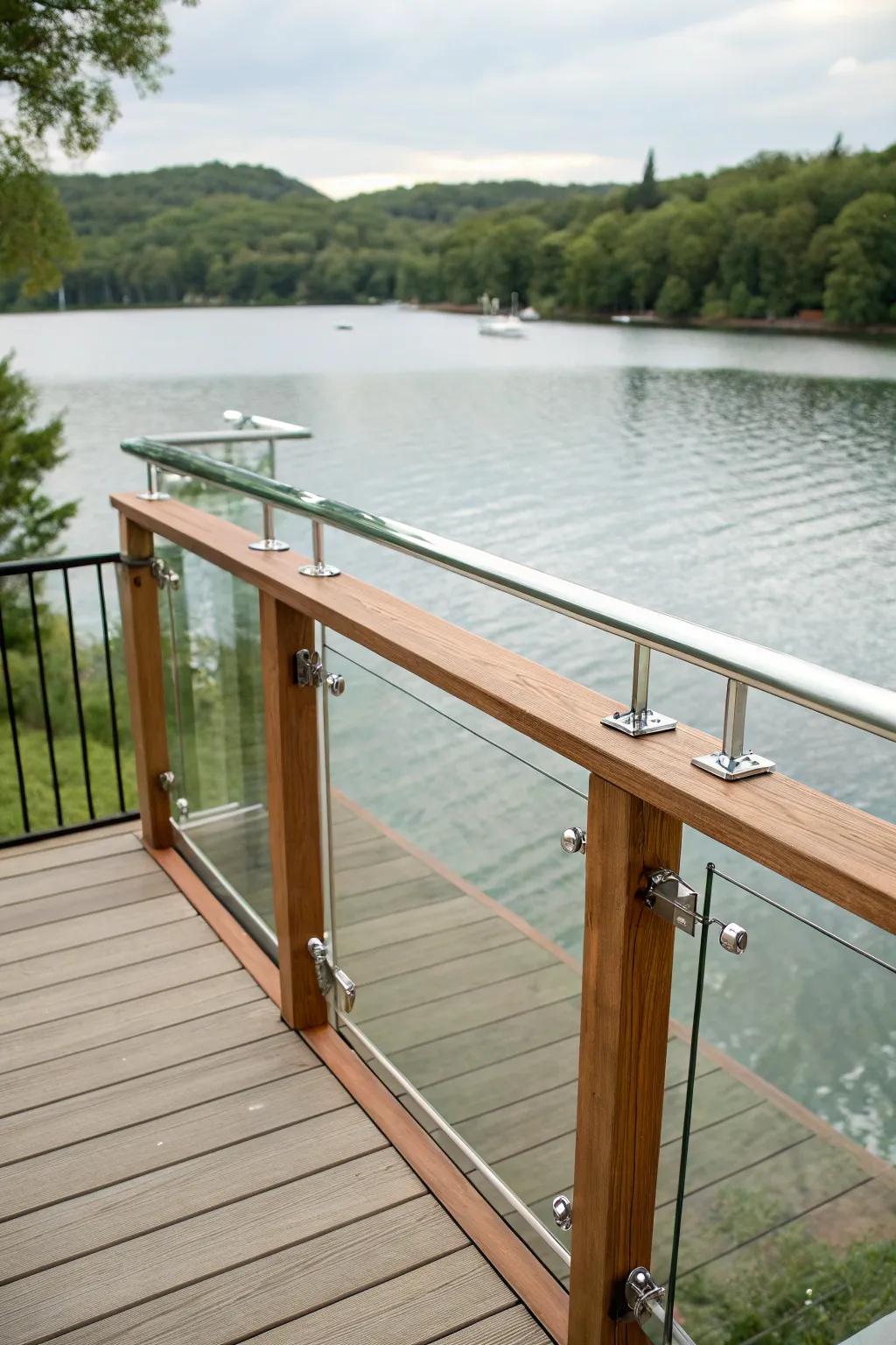 Elegant glass top board for an unobstructed view.
