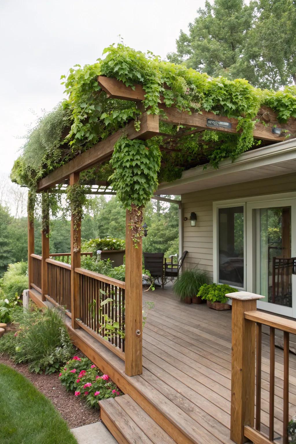A living roof adds a fresh and unique touch.