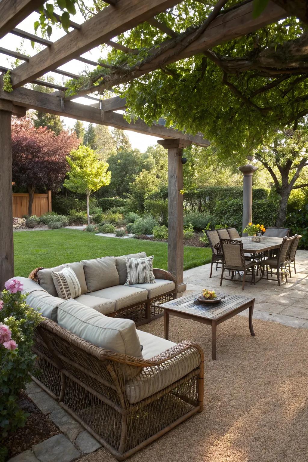 Extend your living space with a decomposed granite patio.
