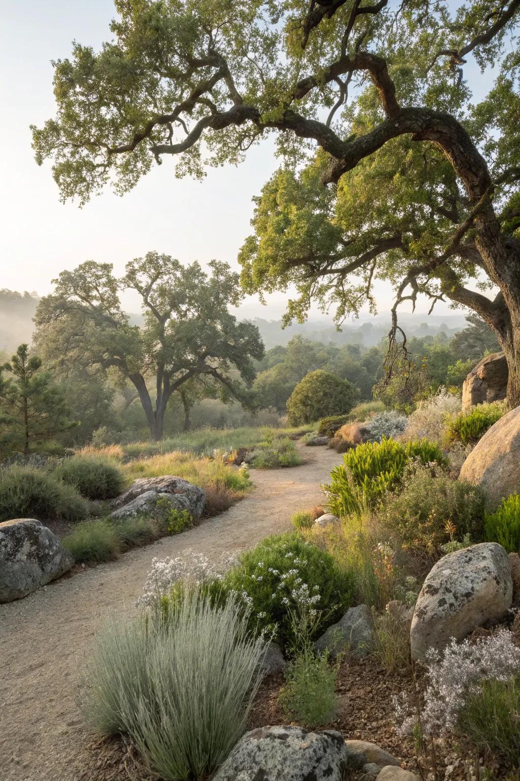 Blend seamlessly into nature with decomposed granite in natural settings.