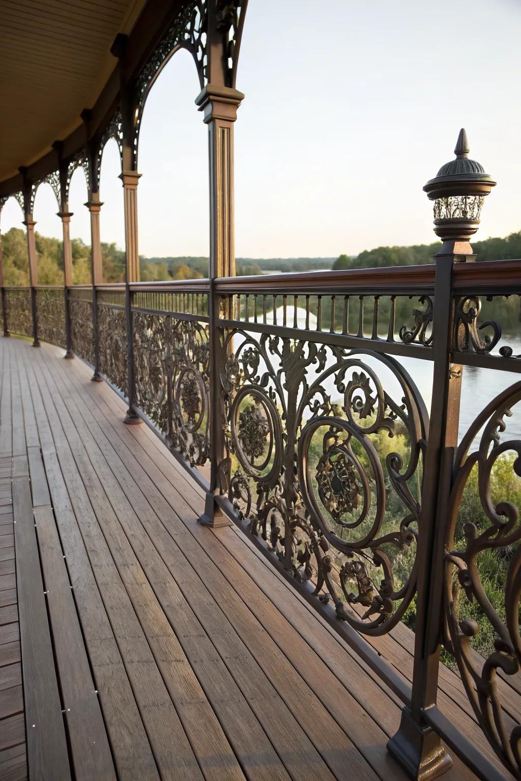 Intricate designs add an artistic touch to your deck.