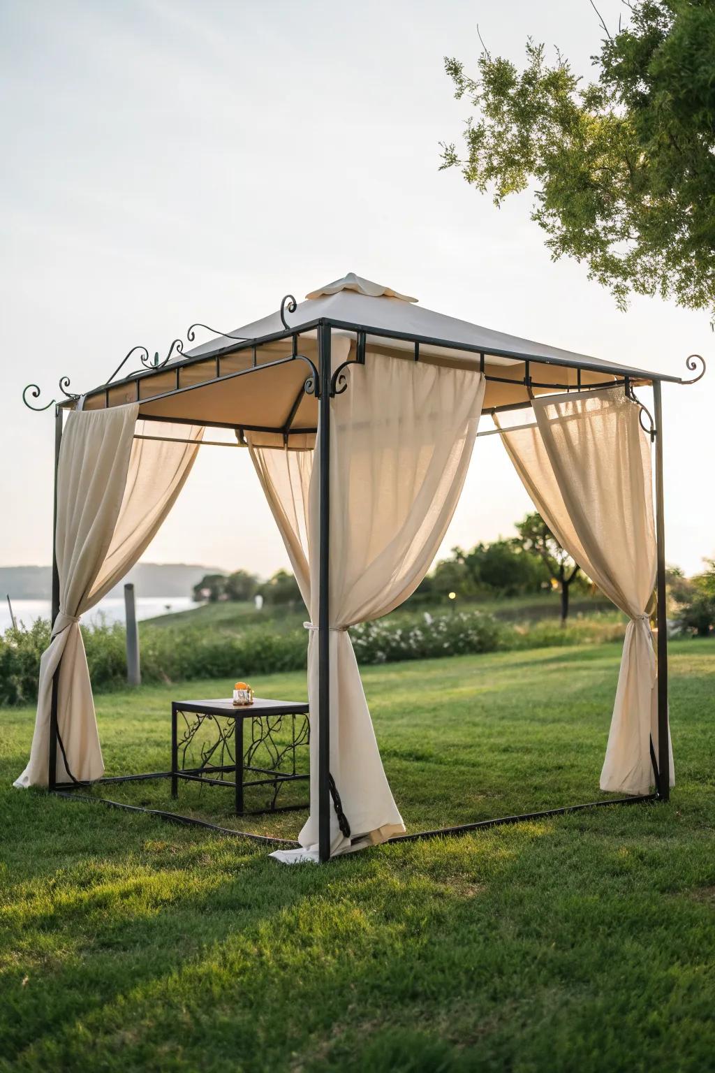 A versatile portable gazebo, ideal for dynamic outdoor settings.