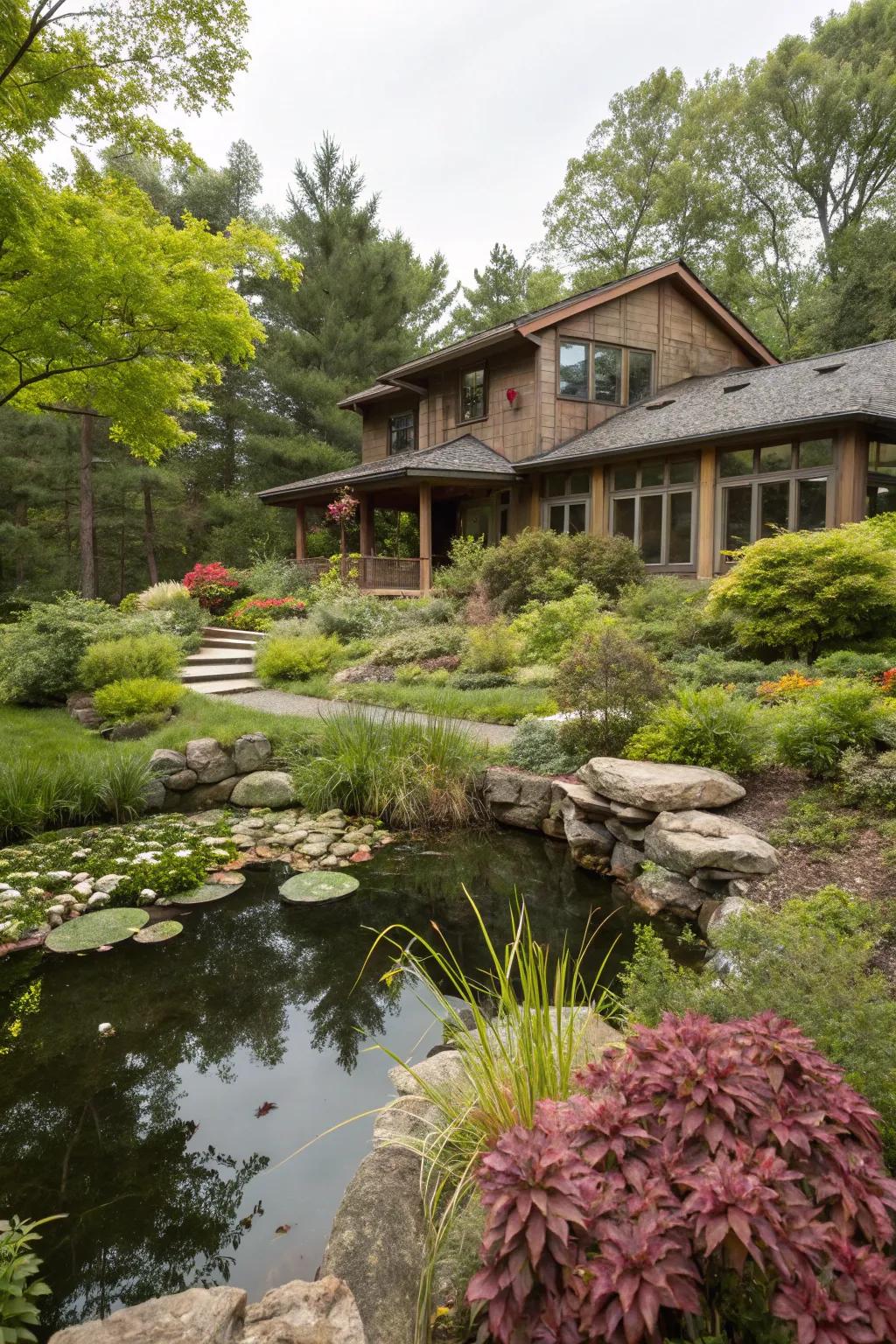 Landscaping transforms a home into a natural retreat.