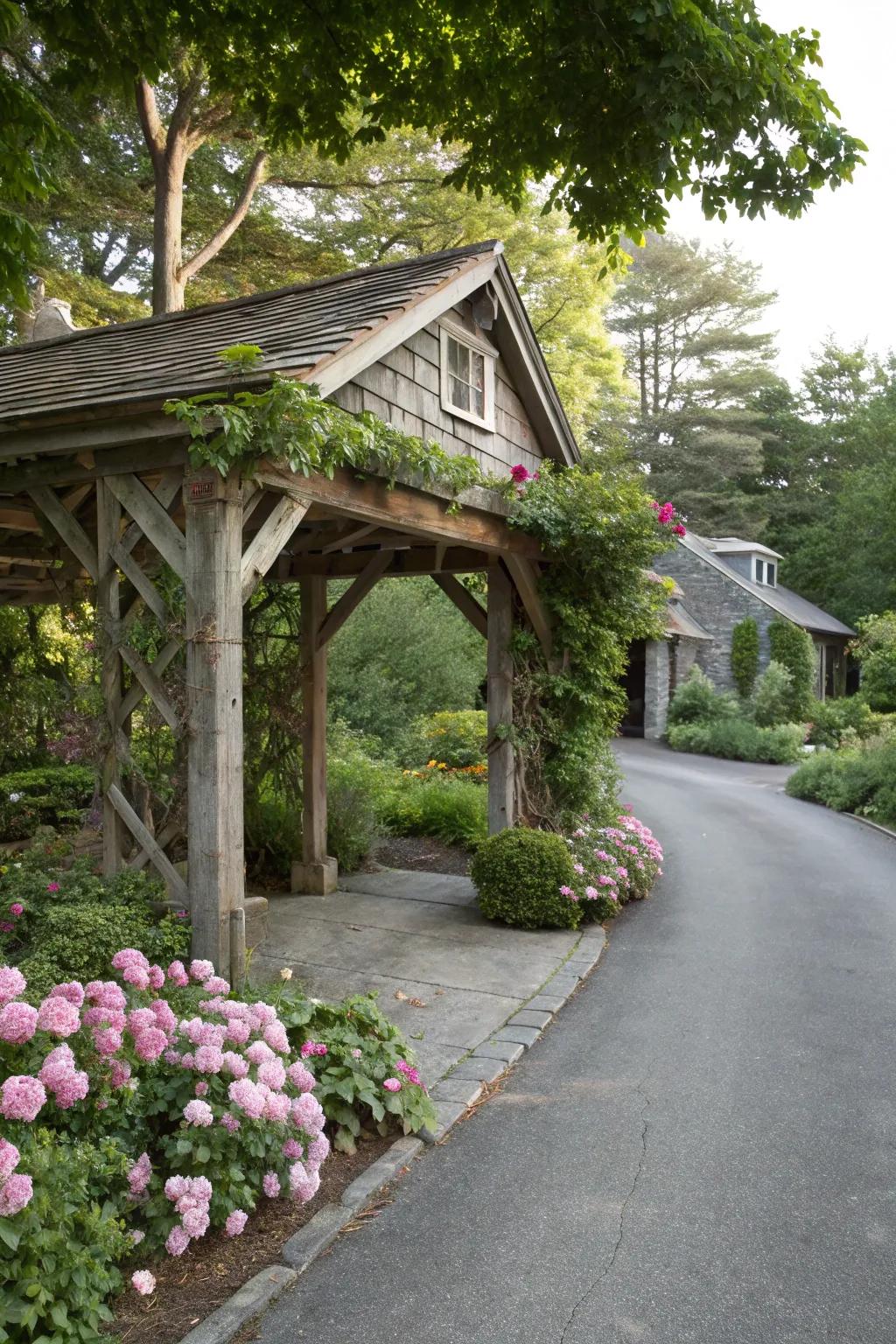 Wooden frames bring a natural and earthy feel to your driveway.
