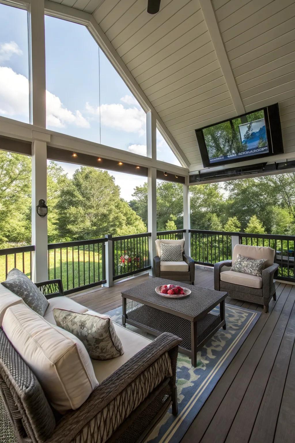 A fun and inviting entertainment space.