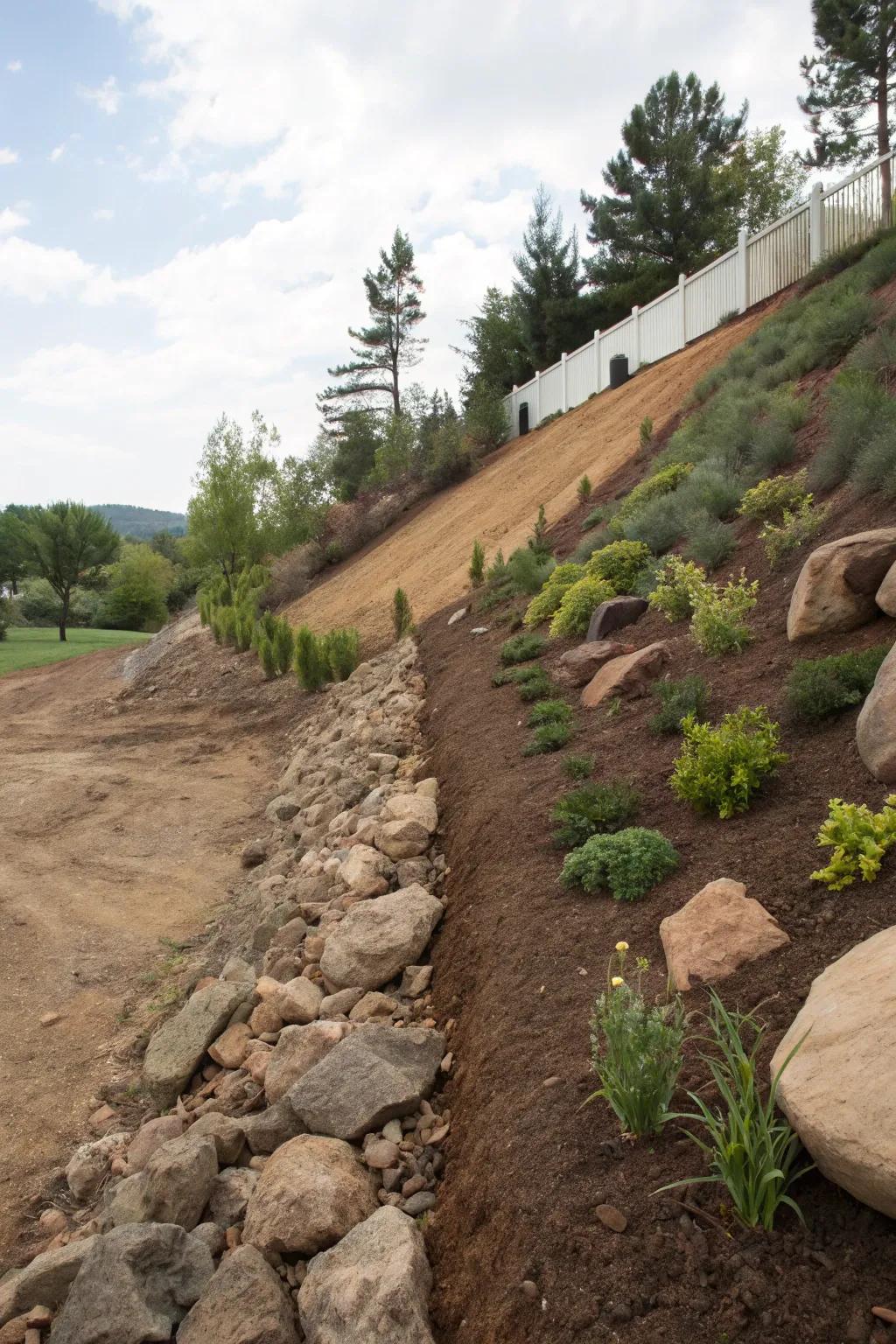 A stunning before-and-after landscape transformation.
