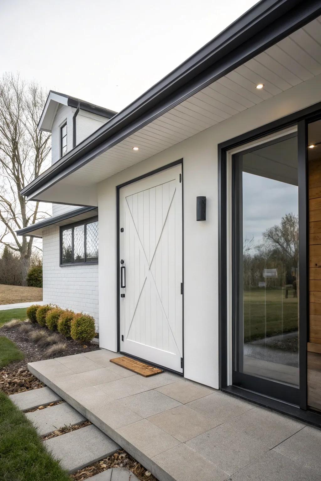 Sleek and modern minimalist barn door.