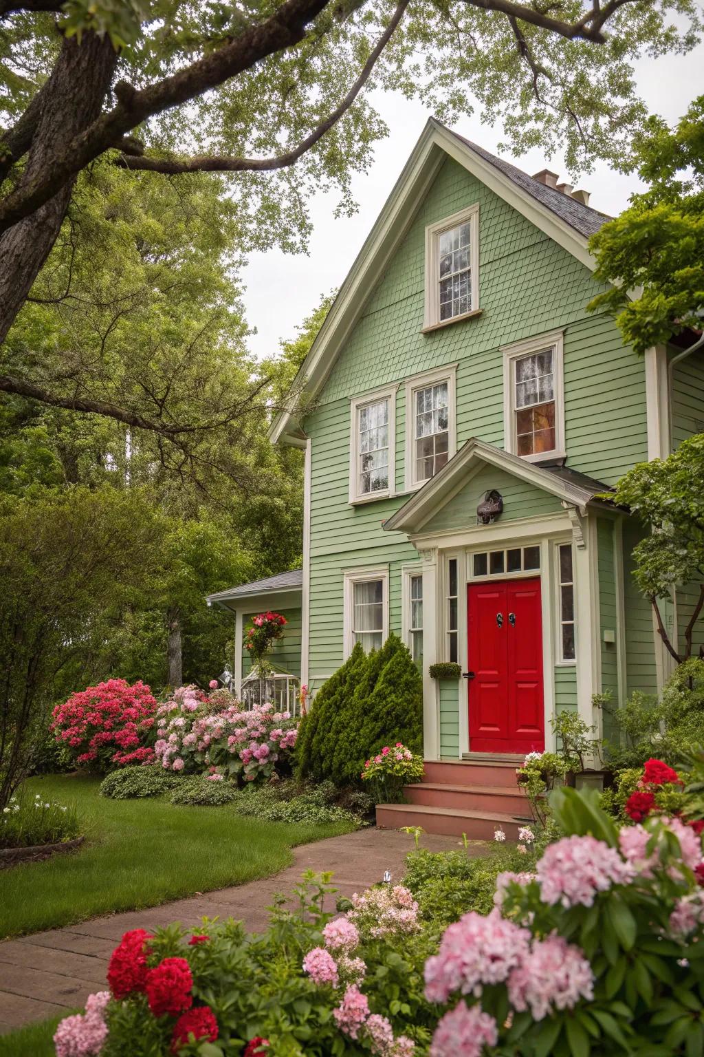 Bold red or burgundy adds drama and excitement.