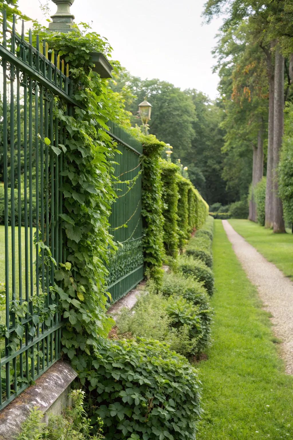 Living fences naturally blend your garden with the fence.