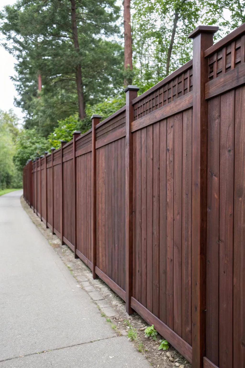 Achieve privacy and style with overlapping panel designs.