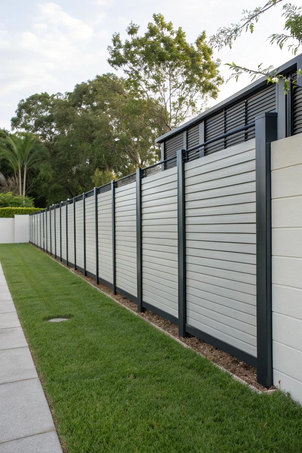 Tall fences offer both privacy and stylish security.