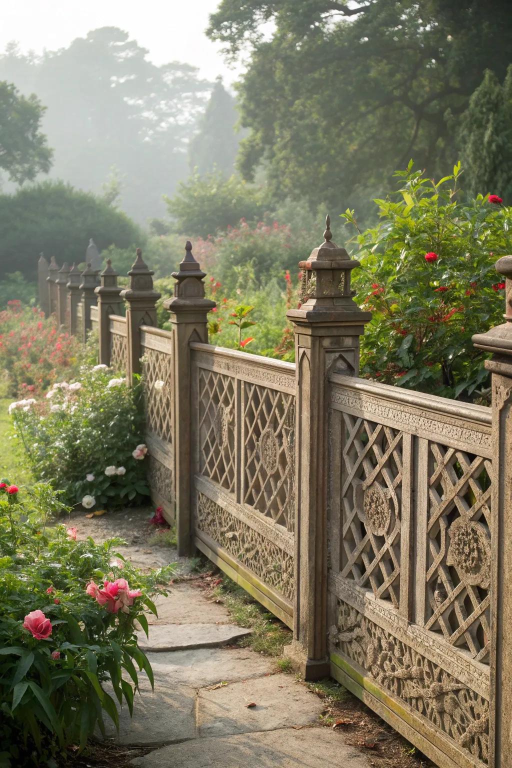 Transform your fence into art with decorative lattice tops.
