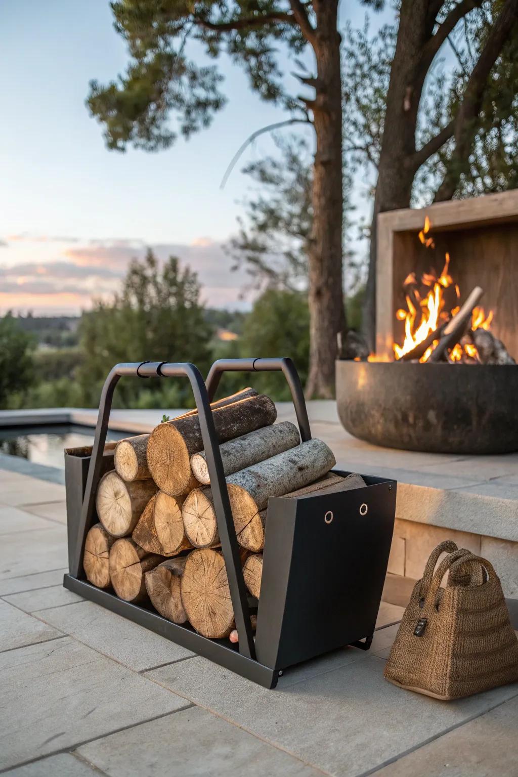 Keep firewood organized with style.
