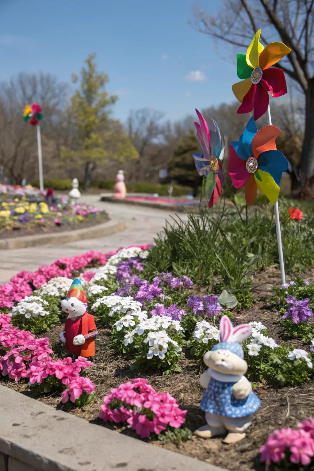 Whimsical art adds playfulness to your garden.