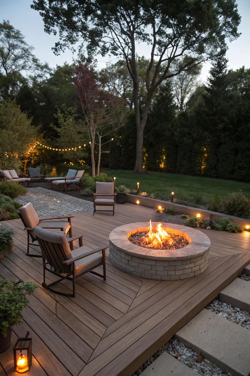 Gather around a warm fire pit for memorable nights.