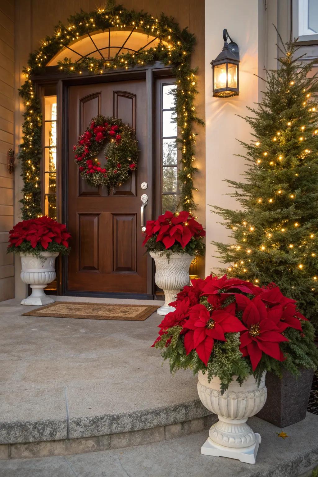 Symmetry adds a touch of sophistication to porch decor.