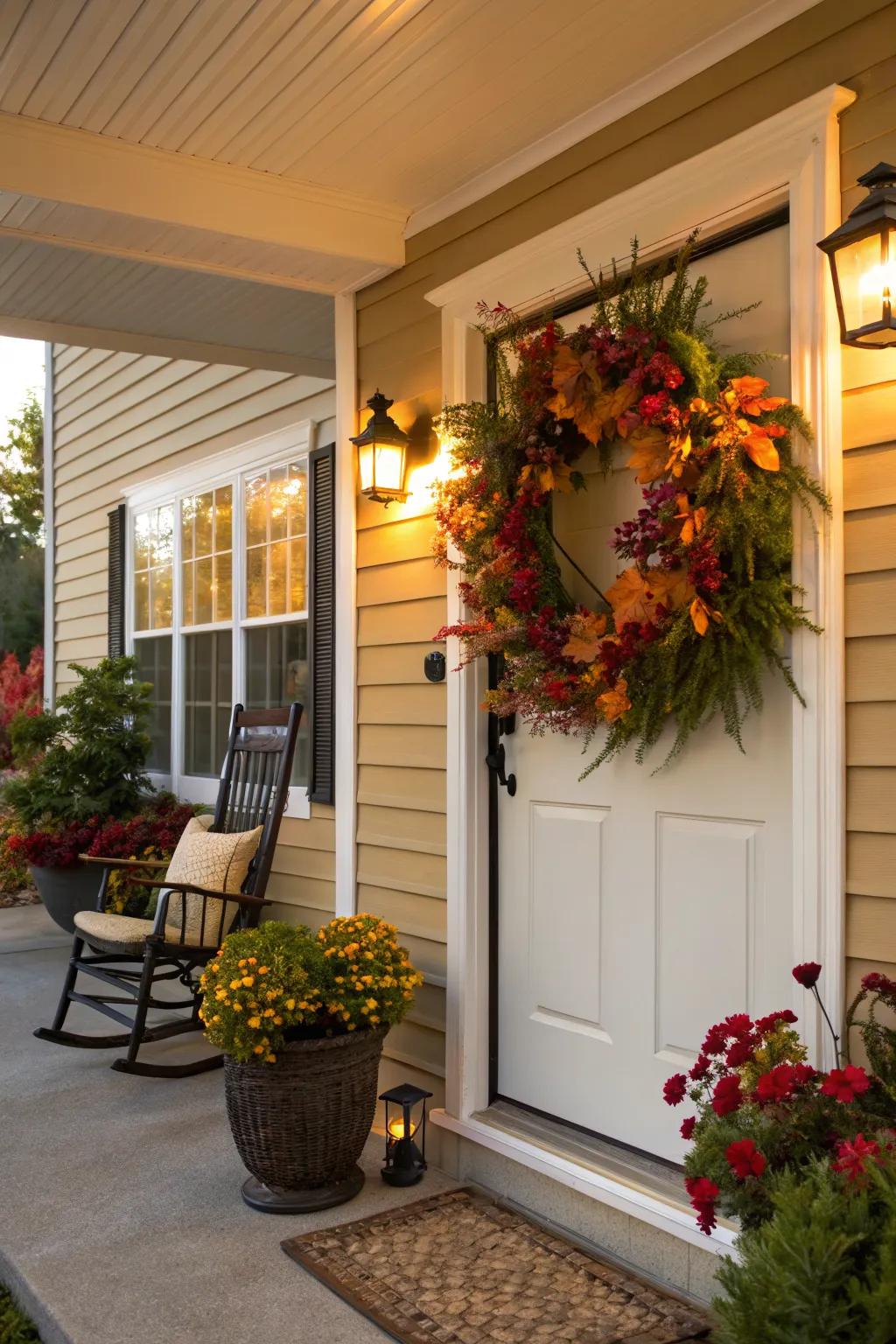 Add charm with a seasonal wreath.
