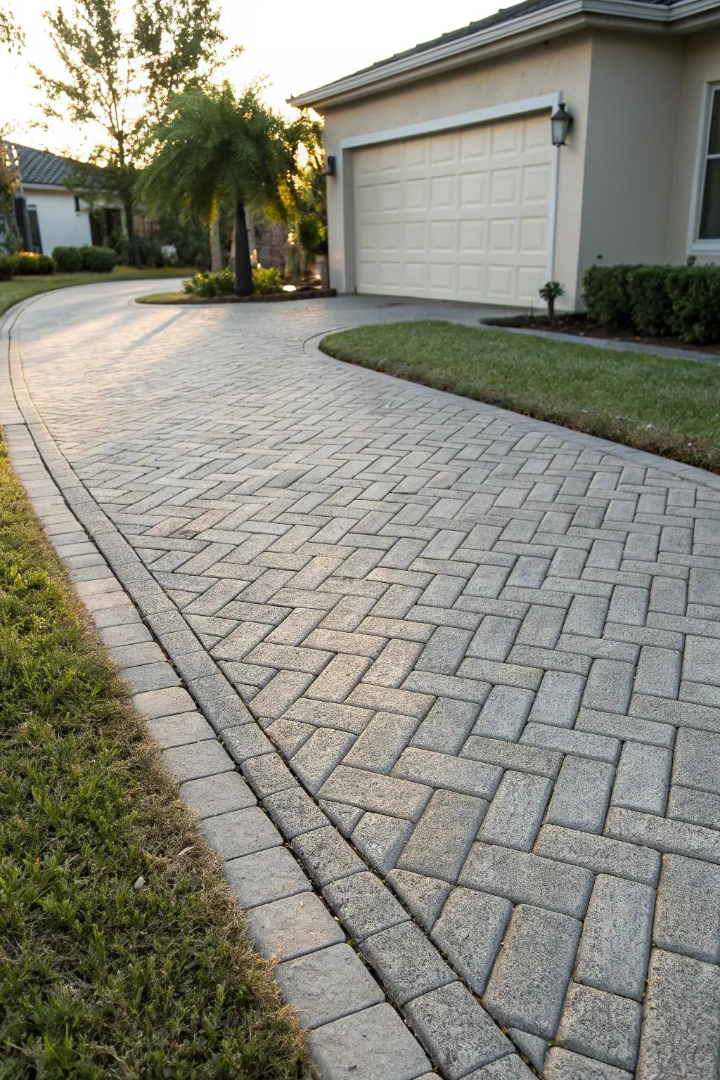 Patterns and textures can turn a simple driveway into an art piece.
