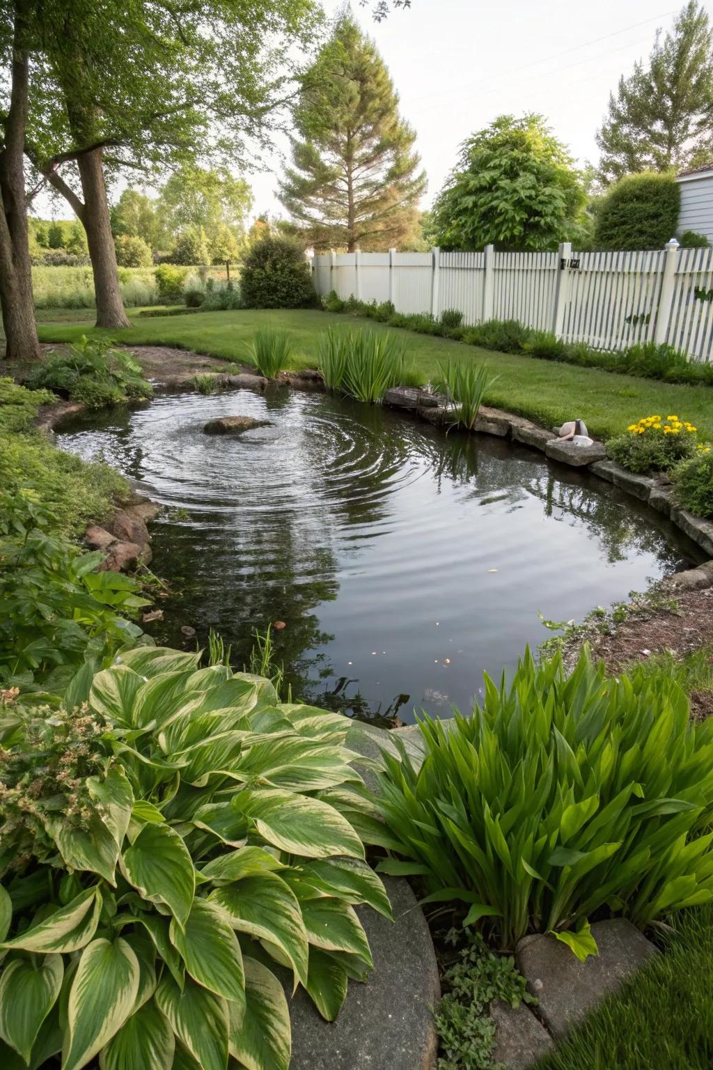 Water features add a calming and dynamic element to outdoor spaces.
