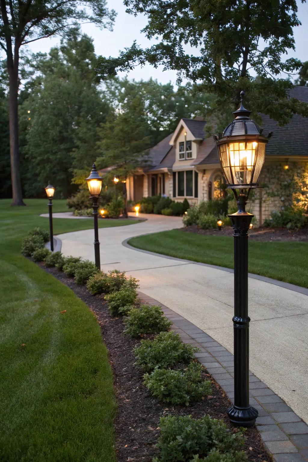 Achieve a timeless look with traditional post lights.