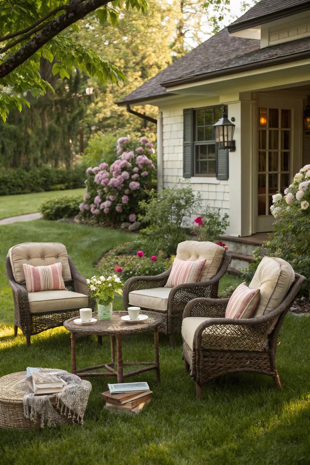 A seating area invites relaxation and socializing.