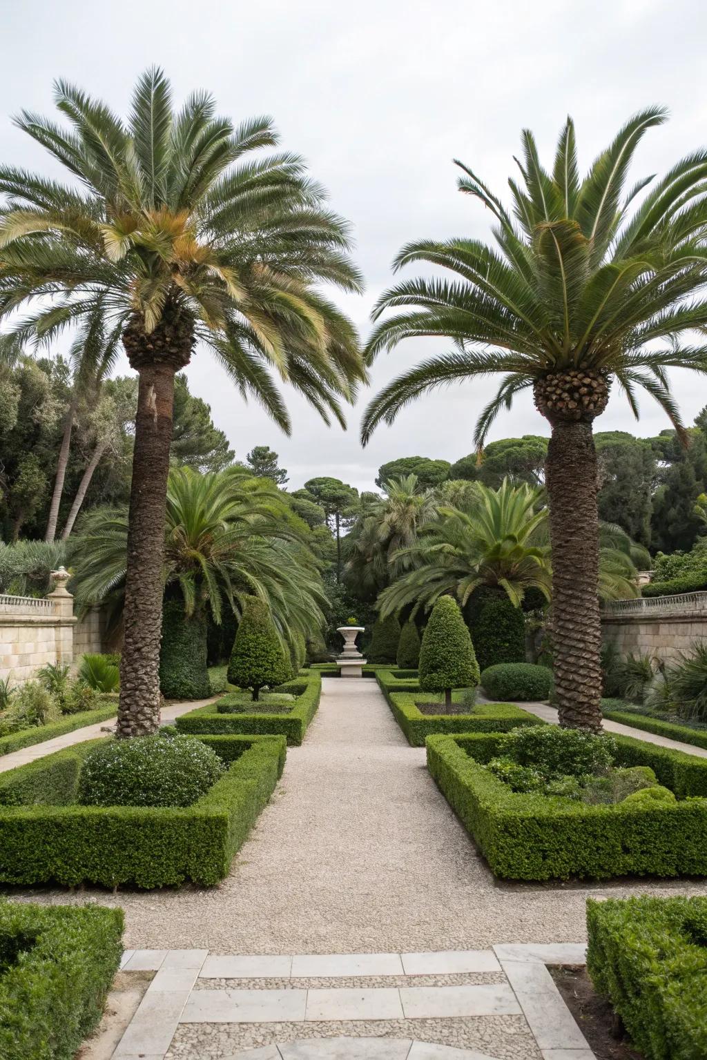 Sago palms add a touch of formality to structured garden designs.
