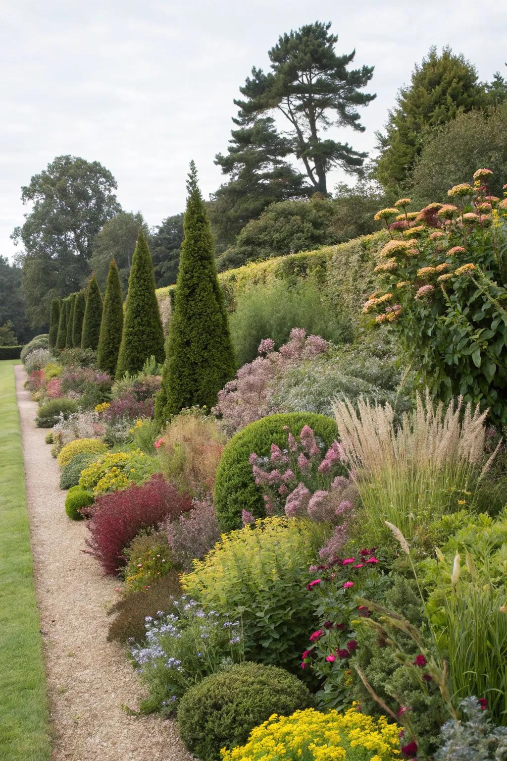 Height variation in borders adds depth and intrigue.