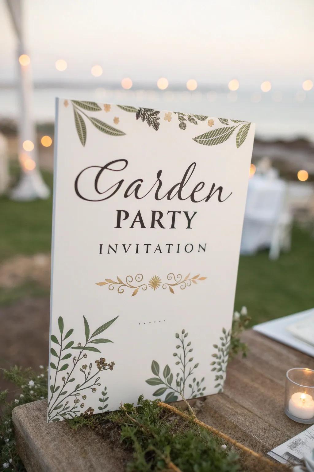 Handwritten fonts add a touch of sophistication to your invitations.