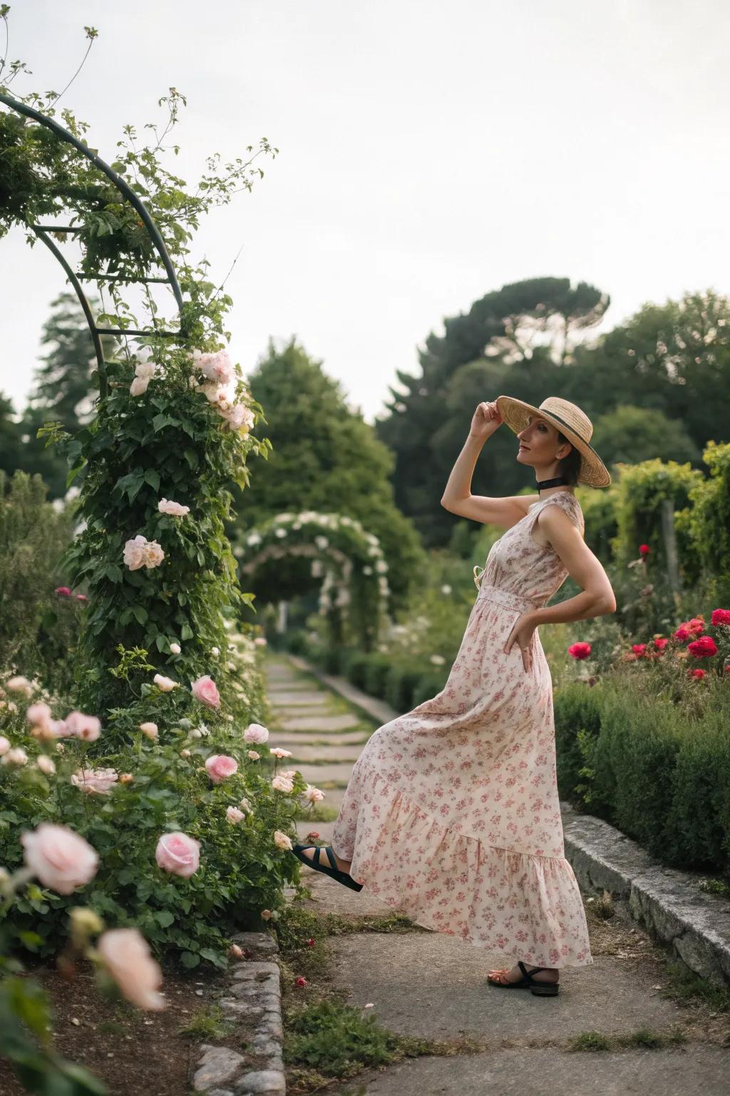 Fashion meets nature in this garden photoshoot.