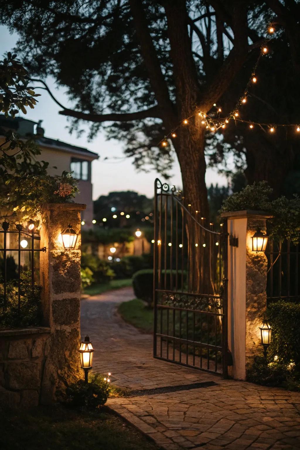 Warm lighting turns your entrance into a welcoming retreat.