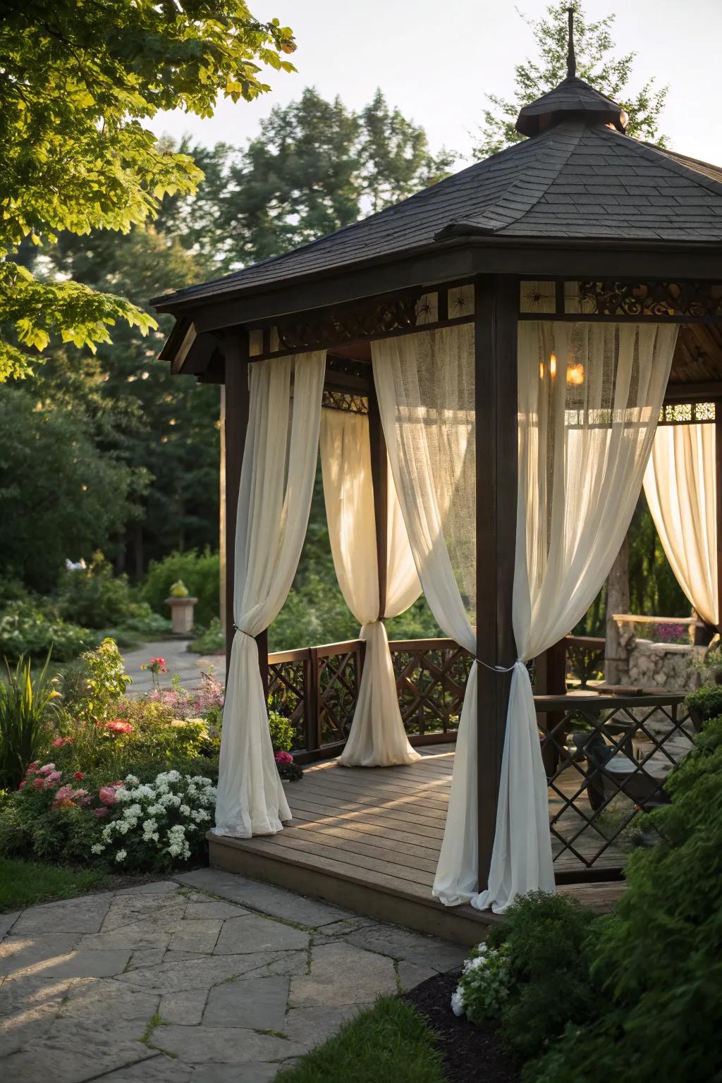 Create a private oasis with stylish curtains.
