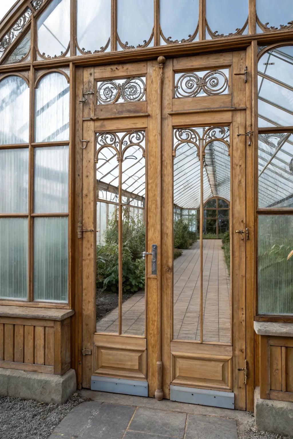 Achieve a balanced design with combination material doors.