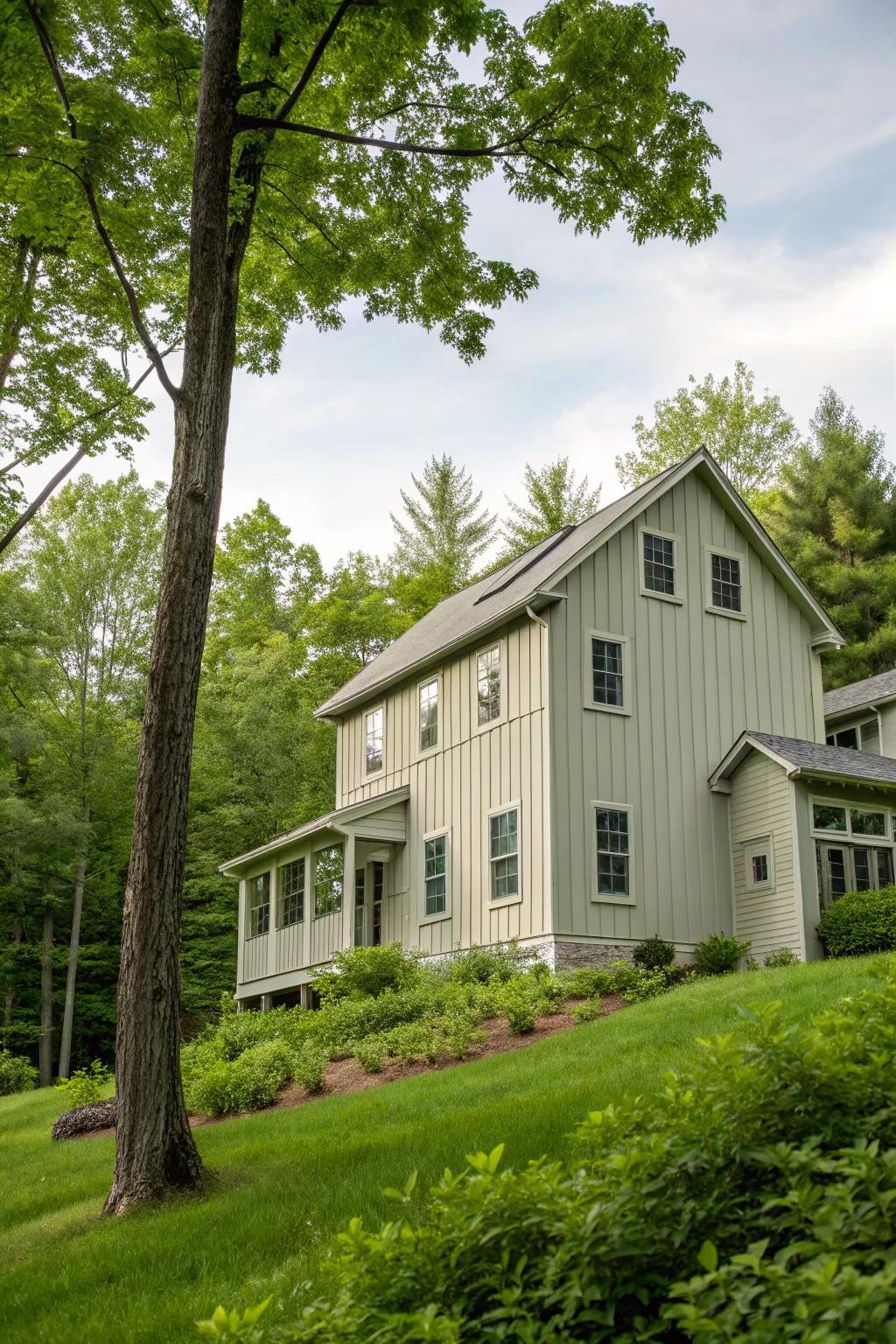 Vertical siding adds a contemporary touch to any home.