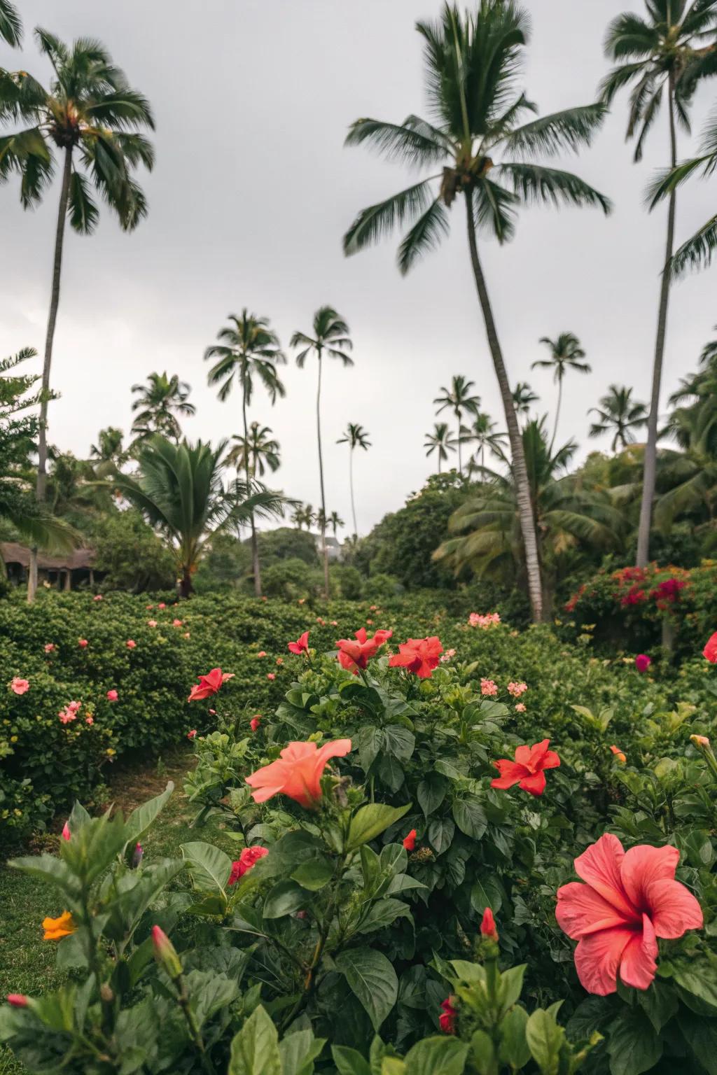 Bring a touch of paradise to your garden with tropical-themed plantings.