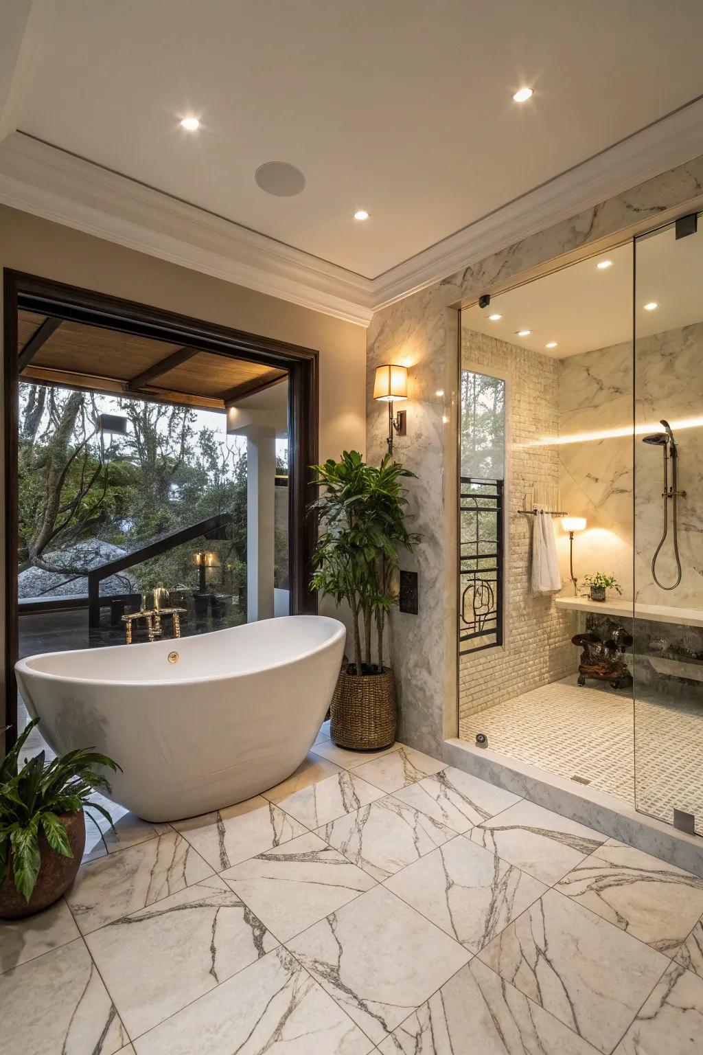 Luxurious fixtures elevate your spa experience.
