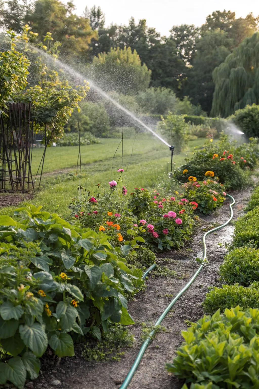 Drip irrigation systems provide efficient and targeted watering solutions.